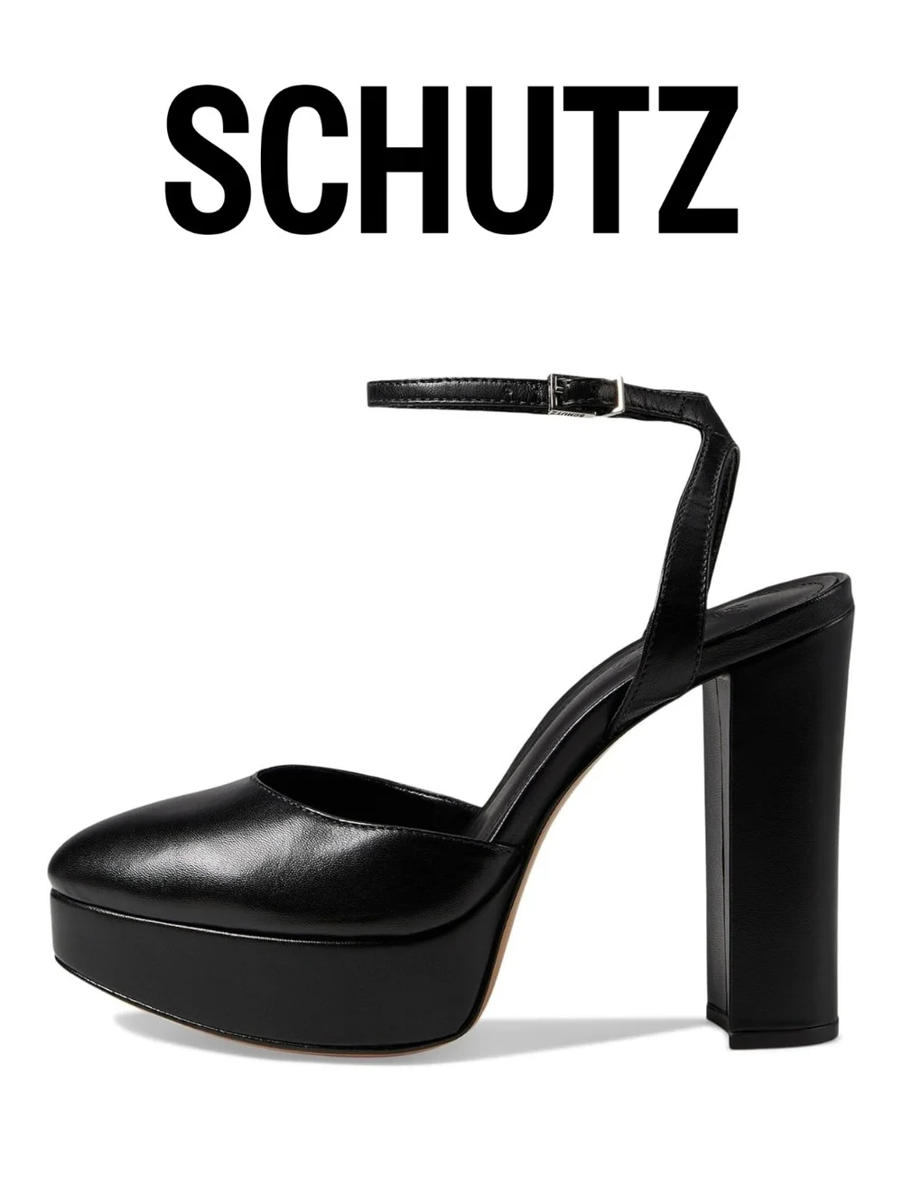 SCHUTZ Women's Mila Platform Pump, Black, Size 8